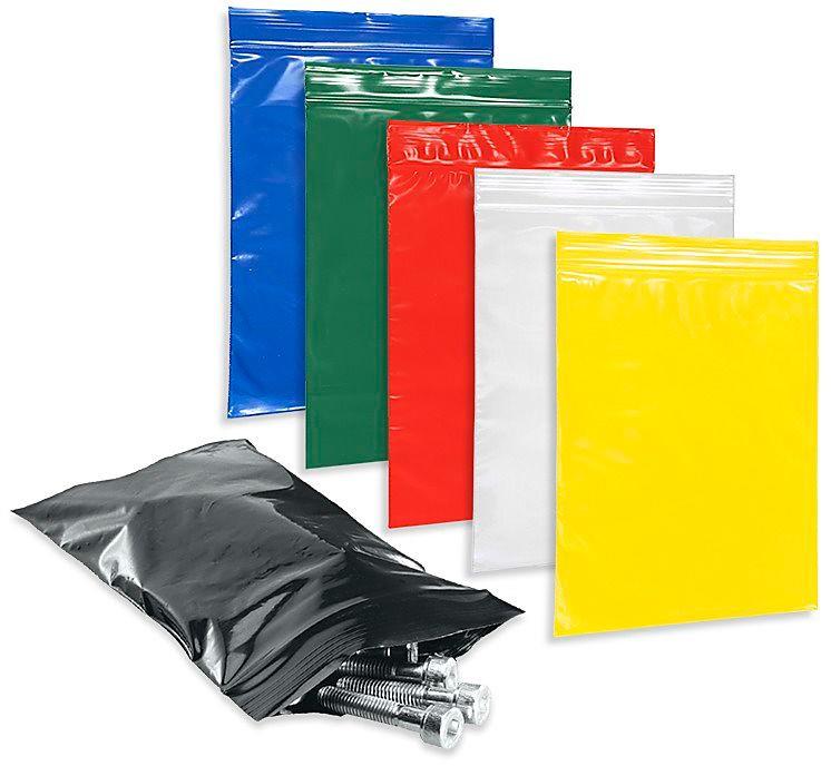 Colored ziplock bags