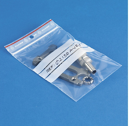 Ziplock bags with warning logo